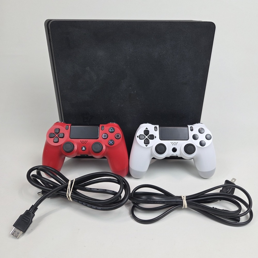 Sony Playstation 4 CUH-2015A 500GB Black Console w 2 Controllers + Cables *READ*